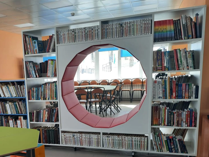 Двухсторонний стеллаж "Иллюминатор" 260×80×210 см