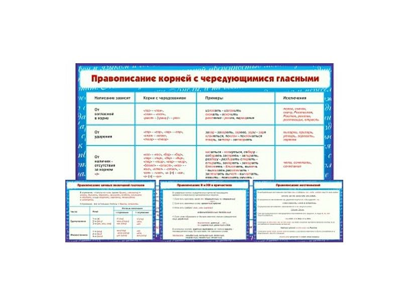 Набор демонстрационных плакатов "Русский язык", 19 шт. — 10 класс