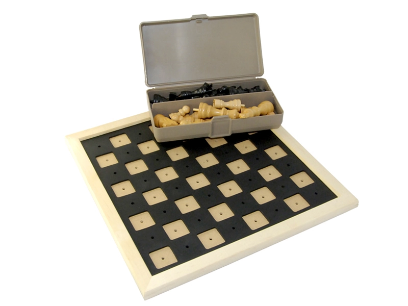 Тактильные шахматы для незрячих детей 34×34 см