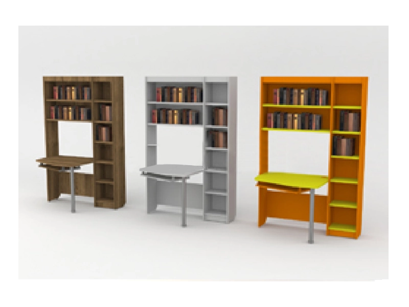 Модульный стеллаж‑письменный блок 1250×770×2090 мм