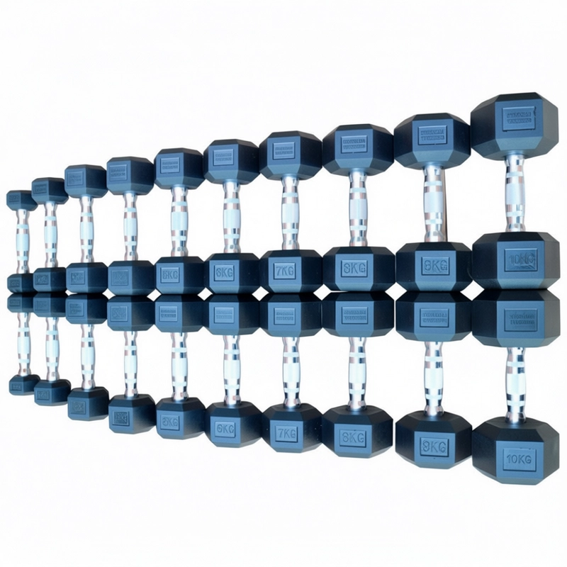 Гантели гексагональные 20 шт, 1–10 кг