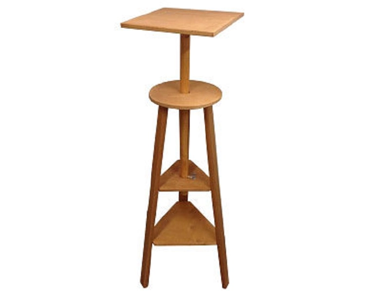 Скульптурный столик с вращающейся крышкой, регулируемый