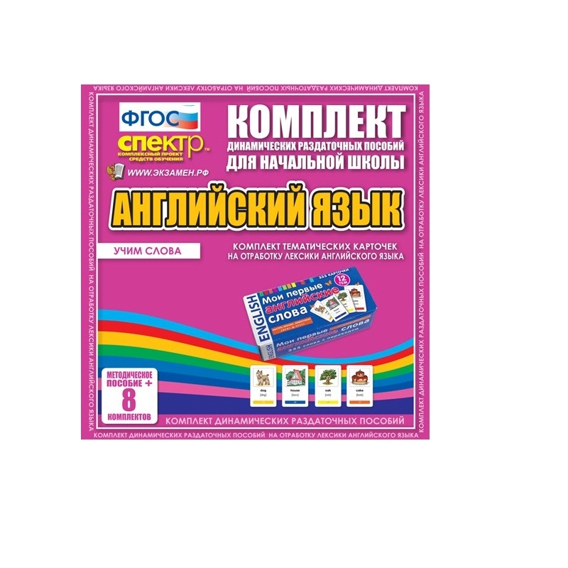 Комплект тематических карточек на отработку лексики английского языка