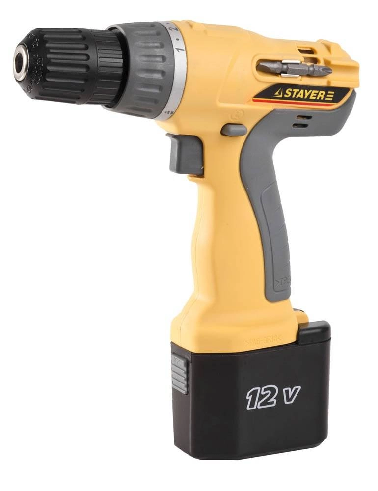 Дрель-шуруповерт STAYER SCD-12, аккумулятор 12В