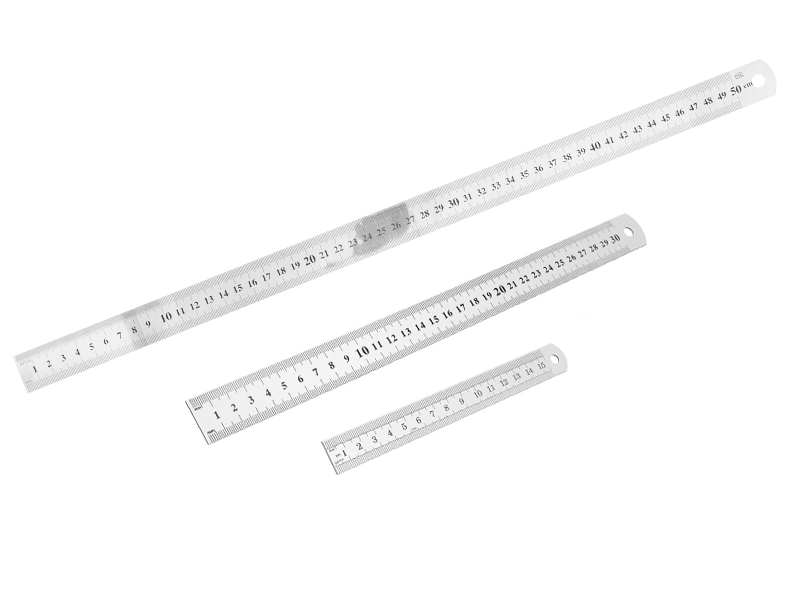 Металлические линейки — набор из 3 шт., 150–500 мм