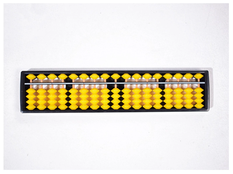 Счёты-абакус на 17 рядов, ярко‑жёлтые