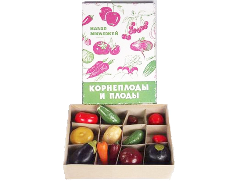 Муляжи корнеплодов и плодов — набор для класса