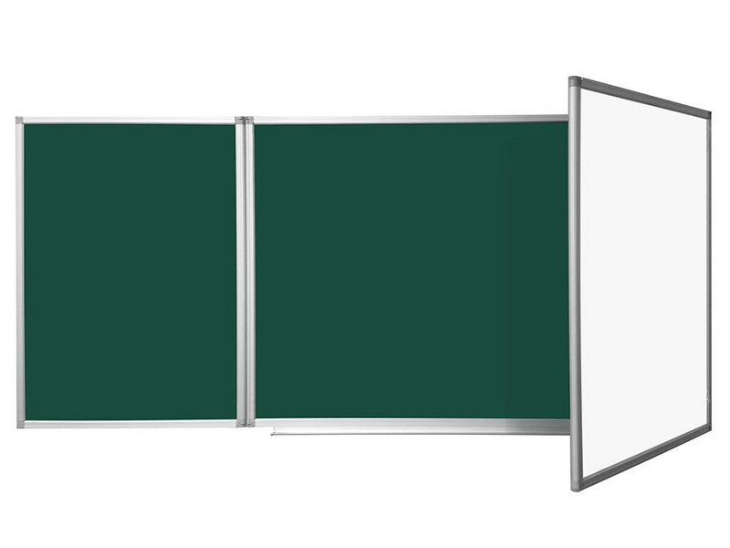 Трехэлементная магнитно-комбинированная доска 100х300 - в премиум профиле