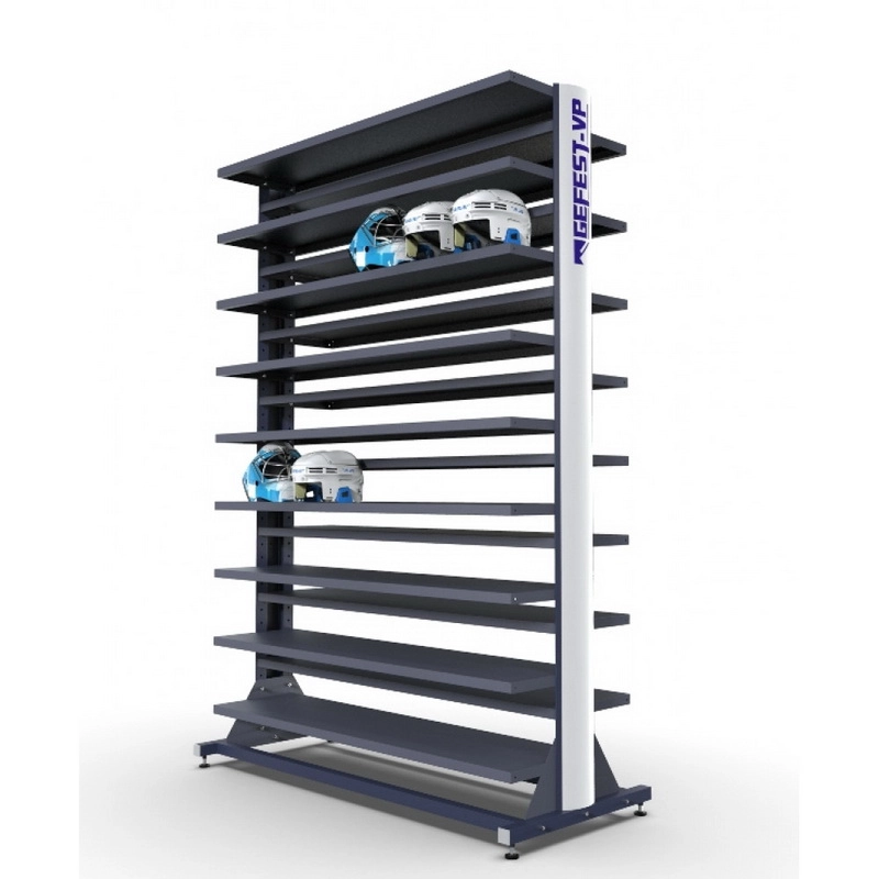 Модульный стеллаж для шлемов