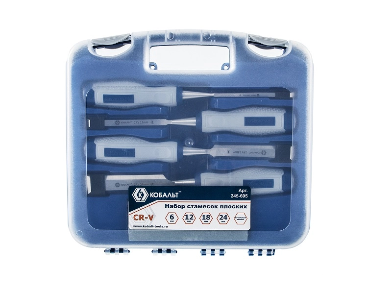 Стамески для дерева, 4 шт (6/12/18/24 мм)