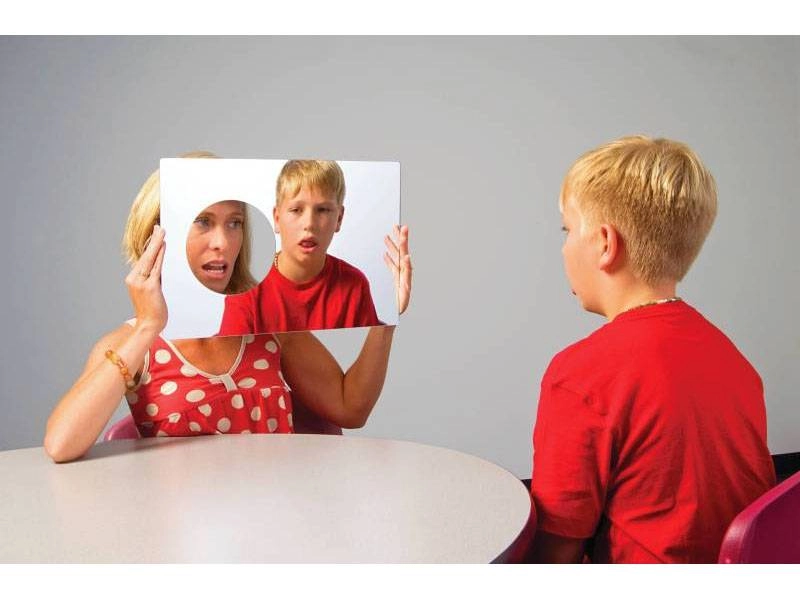 <h1>Зеркало для логопеда с демонстрационным отверстием</h1>