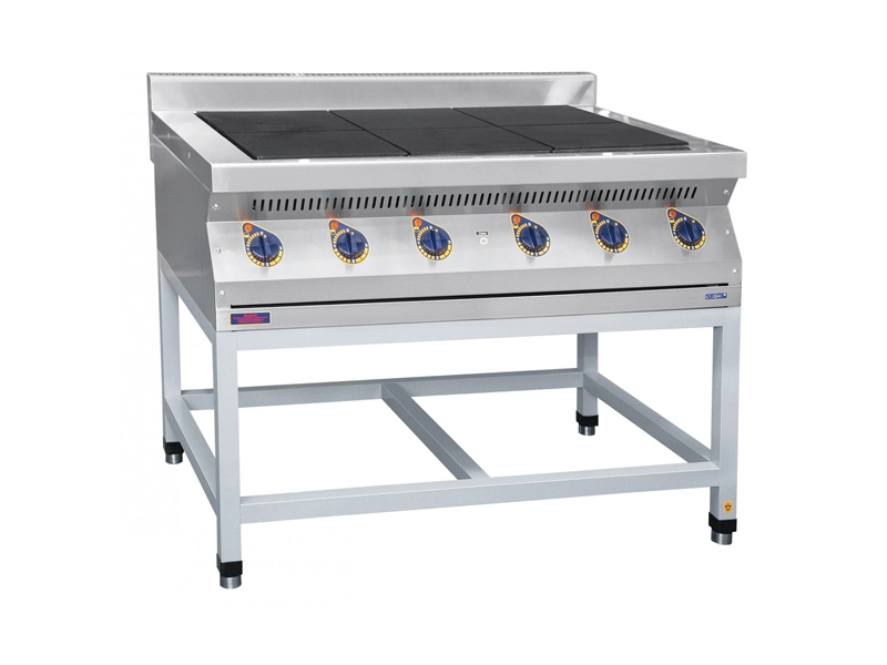 Промышленная электрическая плита 6 конфорок, 1111×750×940 мм