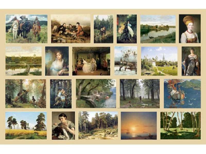 Репродукции из Третьяковской галереи — набор 22 шт.