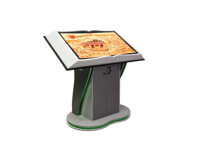 Интерактивная мультимедийная книга NFI на стойке 55"