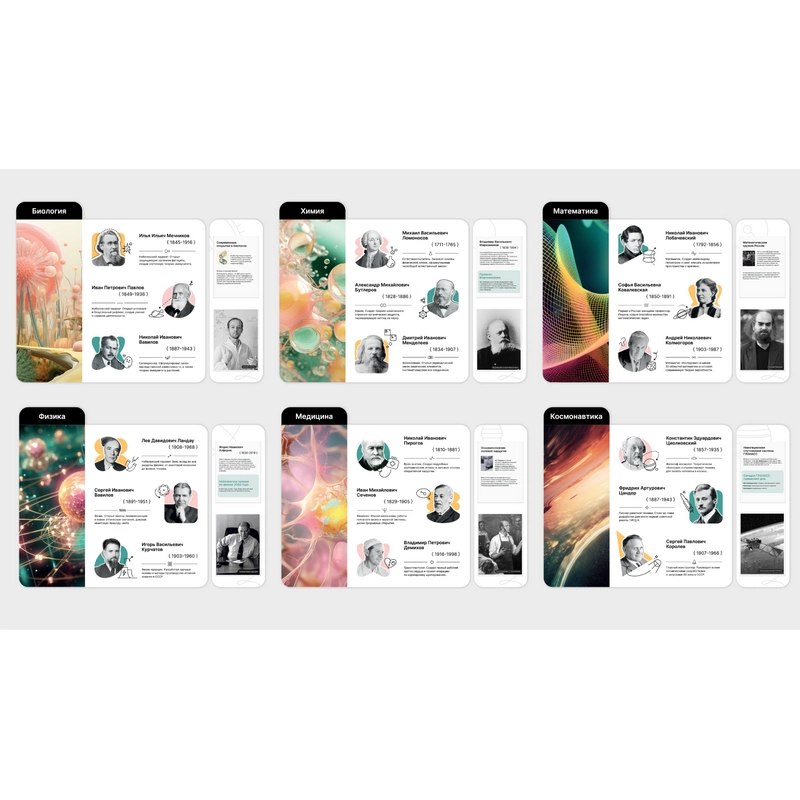 Комплект стендов "Учёные России"