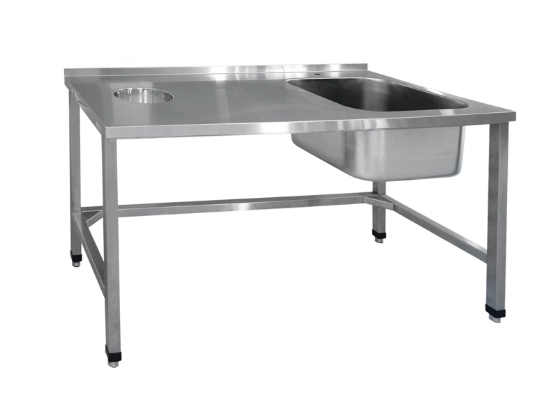 Предмоечный стол СПСО-7-5, нерж. сталь 150×70×86 см