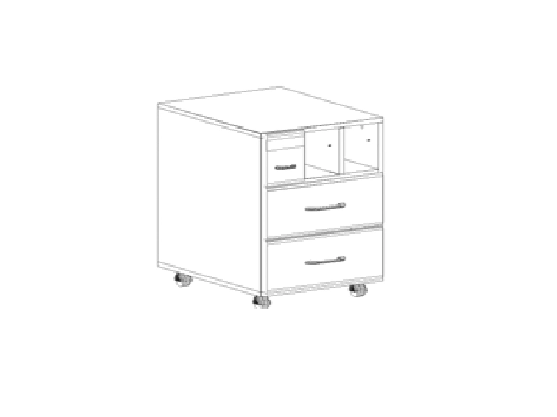 Формулярная тумба 5 ящиков, ЛДСП 466×500×719 мм