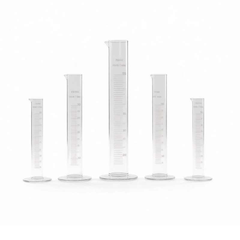 Набор пластиковых мерных цилиндров — 5 предметов