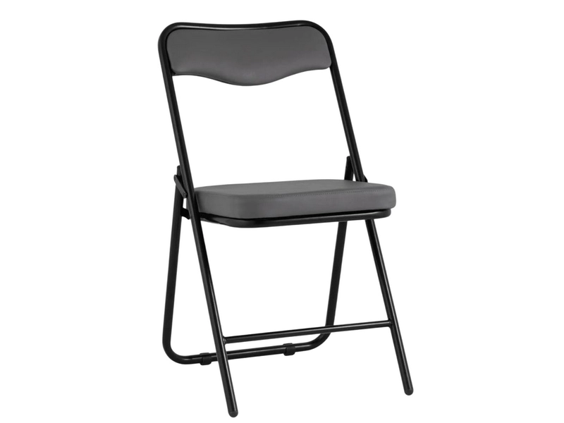 Складной стул экокожа, каркас металлик