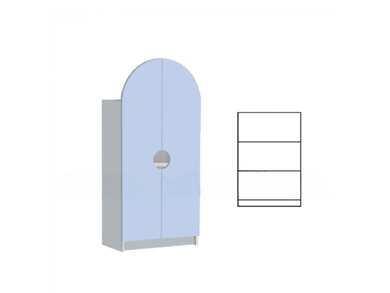 Шкаф Ш-1 для школы, габариты 800×350×1170/1570 мм