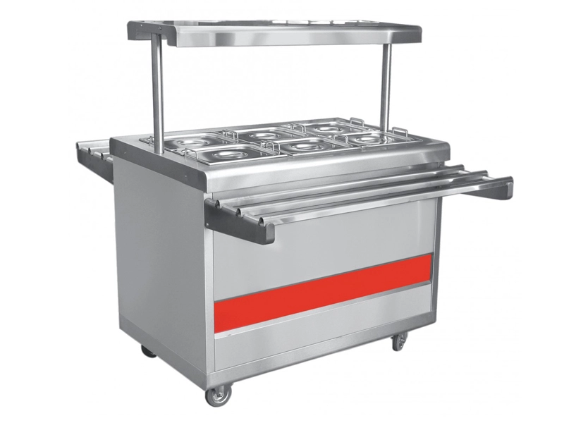 Передвижной мармит паровой, 1 полка — 1120 мм