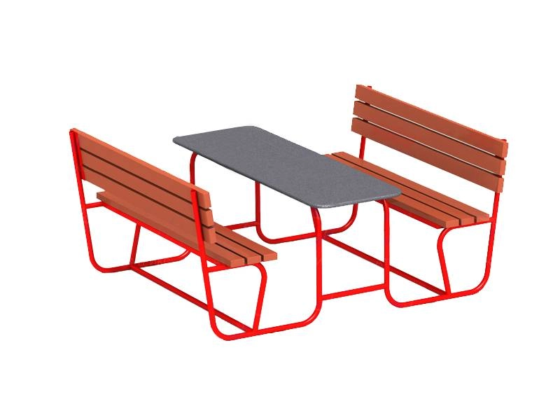 Уличный столик со скамейками АВН-МФ 2.05