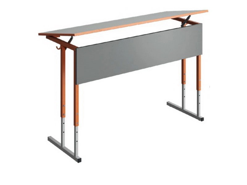 Школьный стол КЛАССИК 2-местный на квадратной трубе