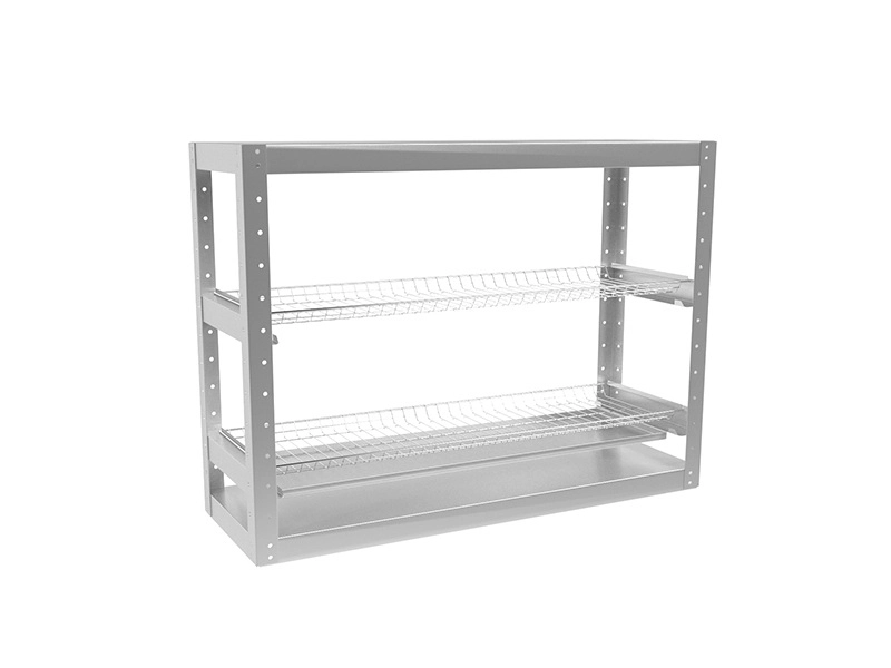 Стеллаж под стаканы СТАНДАРТ с нержавеющим каркасом