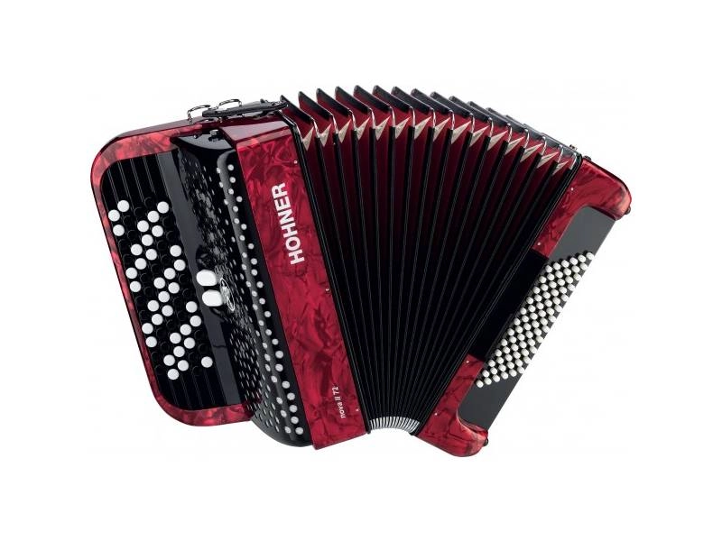 Кнопочный HOHNER Nova II 72 — красный 3/4 (B)