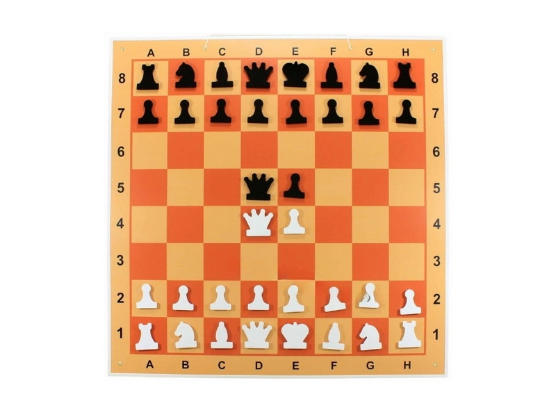 Шахматная демонстрационная доска 100 х 100 см — плоские магнитные фигуры