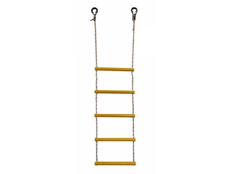 Веревочная лестница, 5 перекладин, желтая