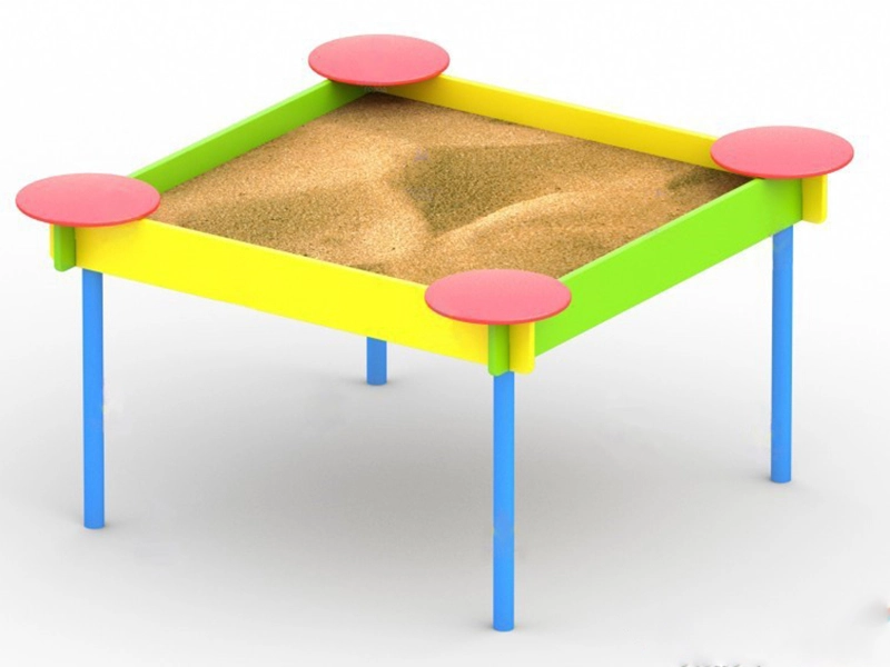 Песочница с высокой ножкой для колясочников 140×140×85 см