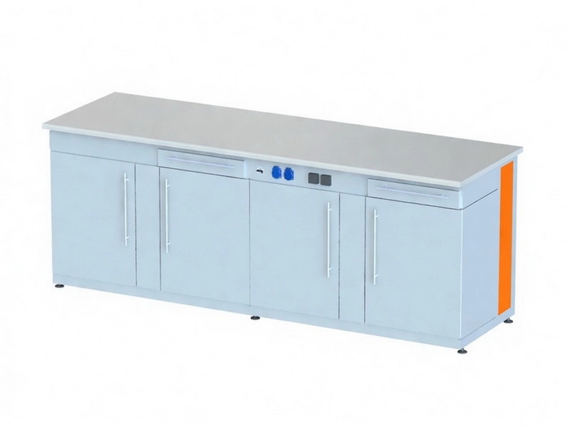 Стол демонстрационный с электрикой и тумбами, 240х75х90