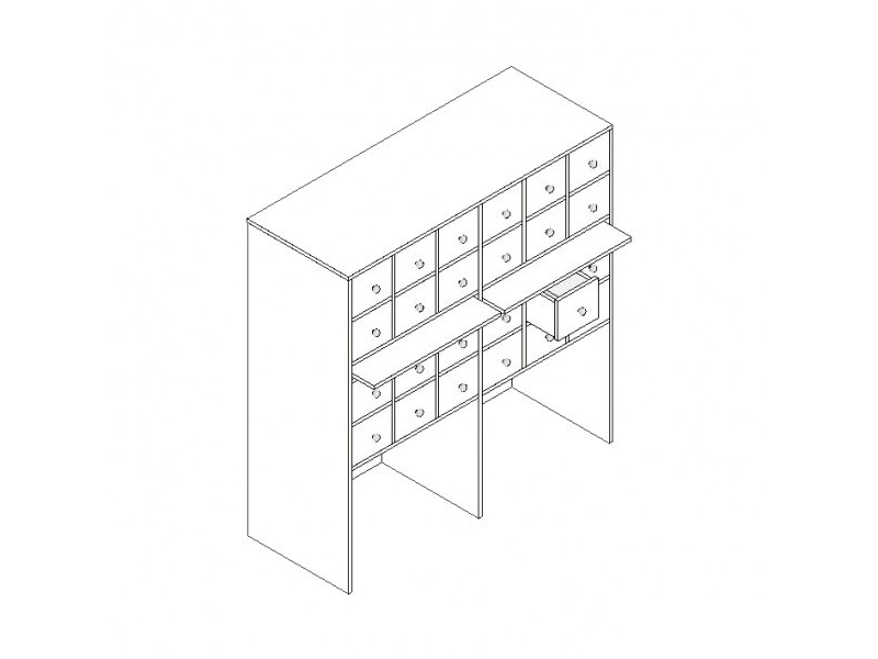 Шкаф картотечный 24 ячейки