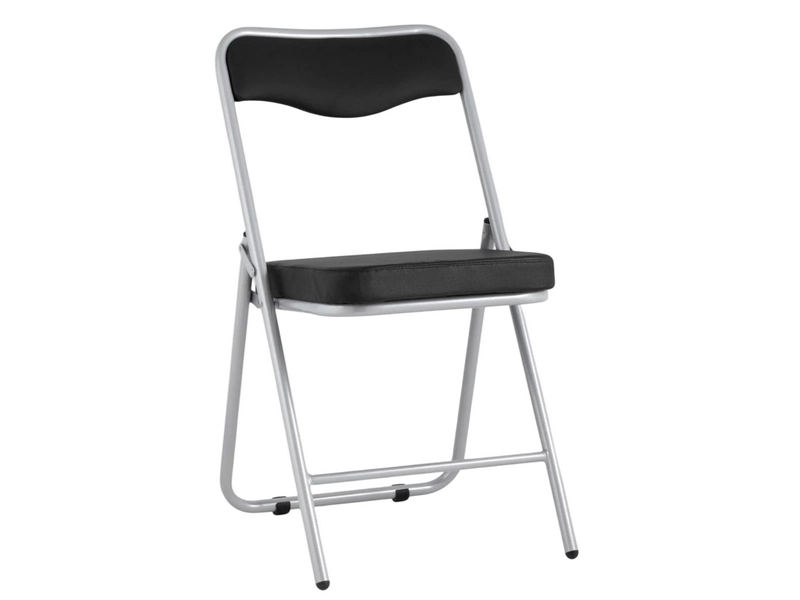 Складной стул экокожа, каркас металлик