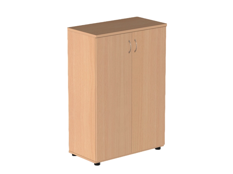 Средний закрытый канцелярский шкаф с регулируемыми опорами