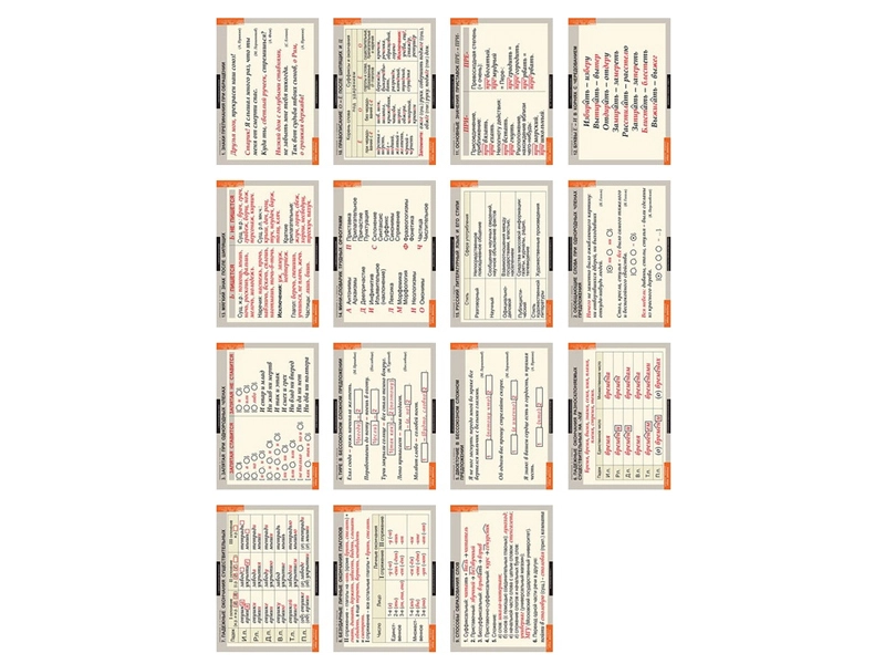 Орфография. Альбом 68×98 см, 15 таблиц