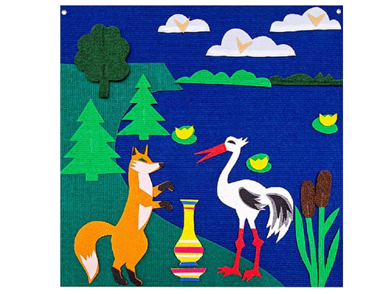 Тактильный театр "Лиса и журавль" для слабовидящих