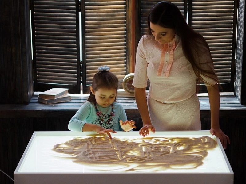 Световой песочный стол «Приоритет», белая рама