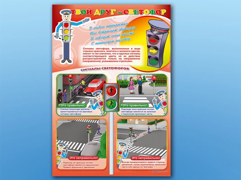 Набор стендов «Твой друг» — светофор (3 панели)