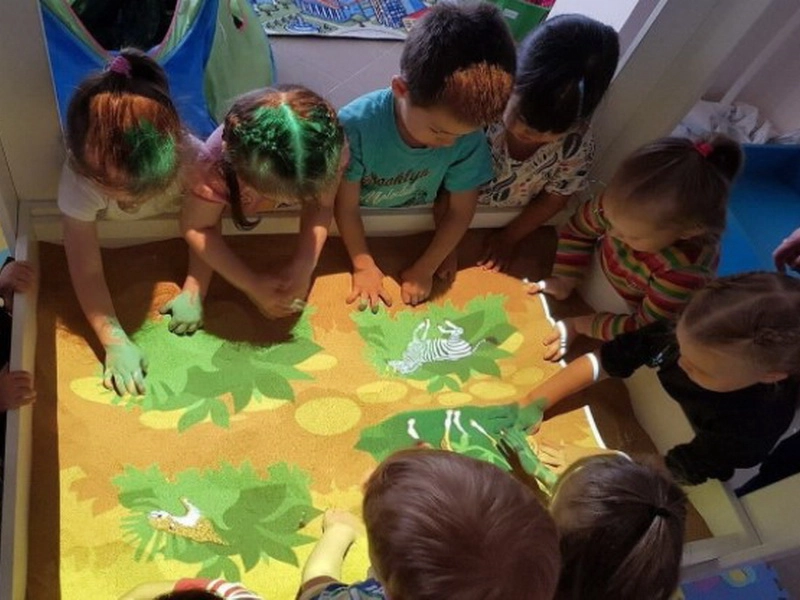 Песочница интерактивная «Полянка» для сенсорных комнат