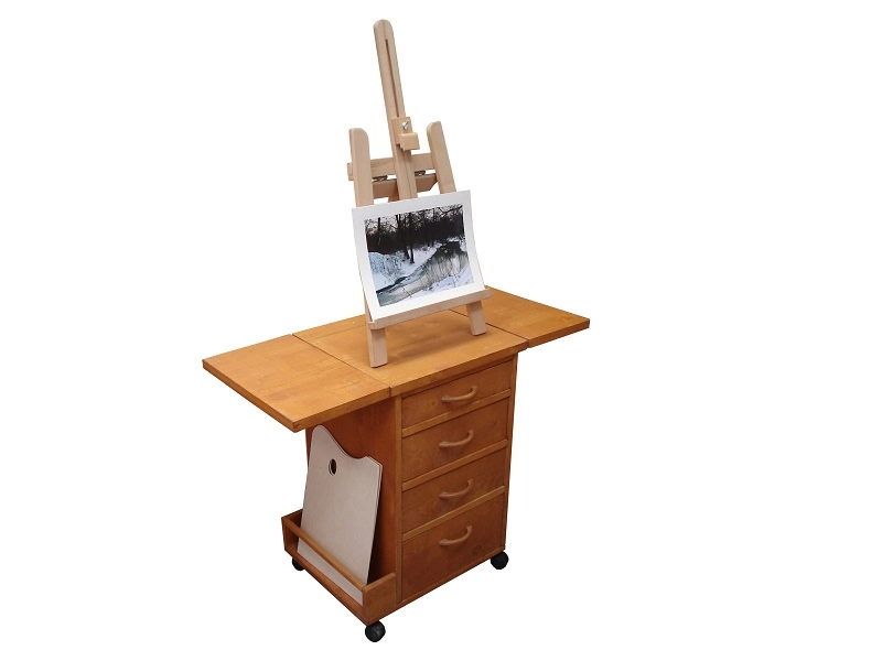 Художественная тумба из сосны, 4 ящика