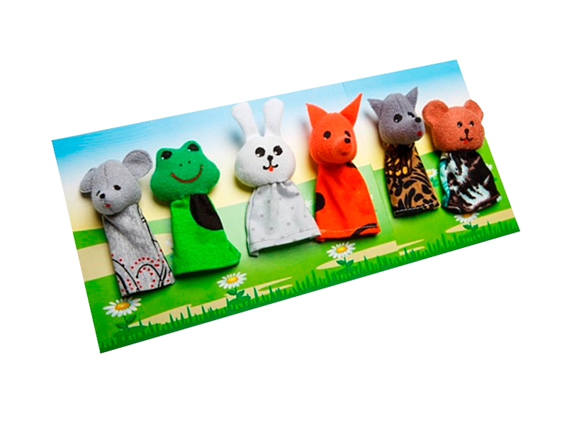 Теремок — пальчиковые куклы, 6 персонажей