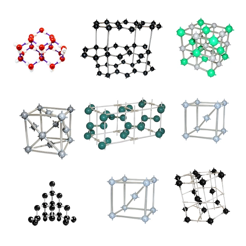 Комплект моделей кристаллических решеток, 9 шт