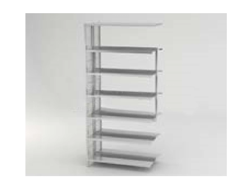 Пристраиваемый стеллаж НЕО на стальном каркасе 6 полок