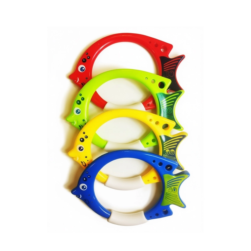 Набор рыбок-кольца для ныряния — 4 шт