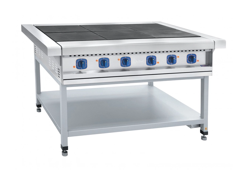 Профессиональная электроплита 6-конфорочная из нерж. стали