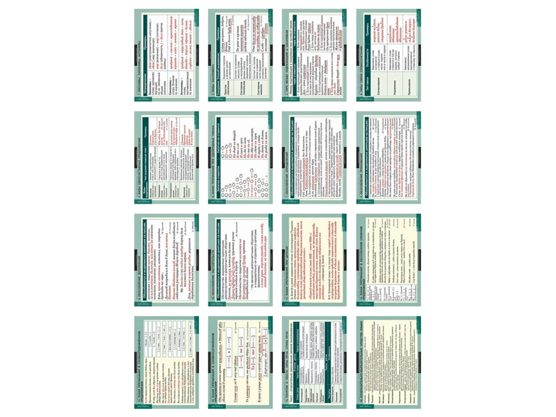 Набор плакатов по русскому языку, 11 класс — 16 шт.