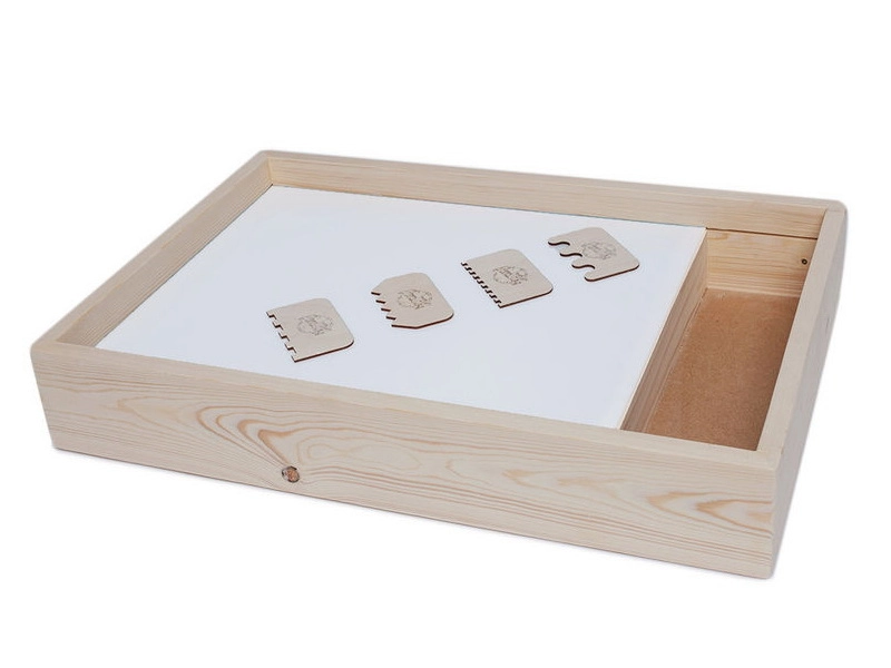 Фанерные инструменты для рисования песком 10×6 см