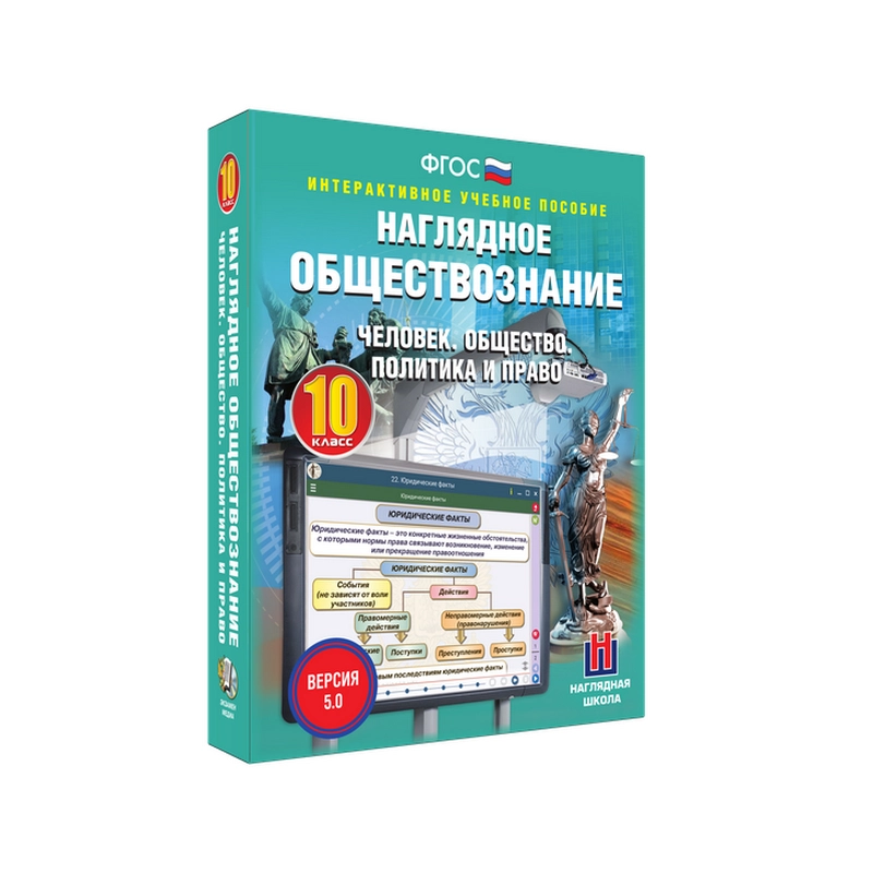 Наглядное обществознание: Политика и право, 10 класс (интерактив)